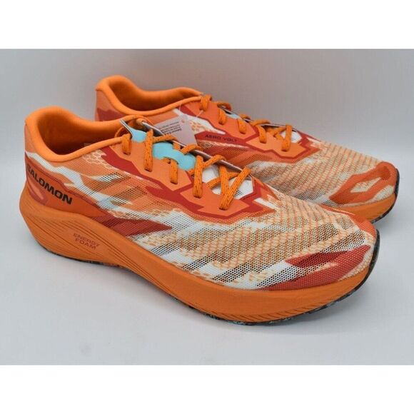 Salomon Mens Size 11.5 Aero Volt Tumeric Red Blue Road Running Shoes Sneakers main image 7